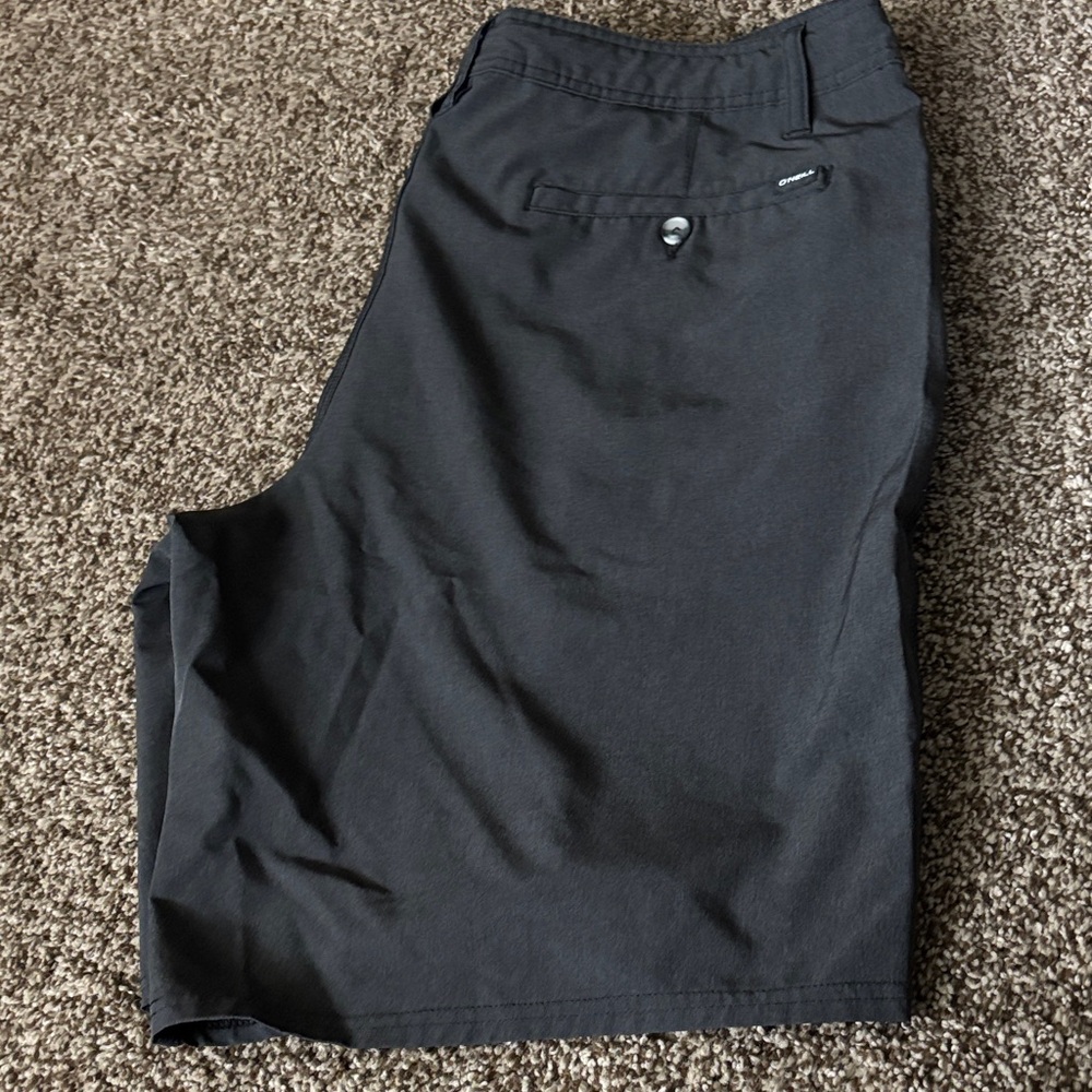 O'Neill Men's Charcoal Flat Front Shorts